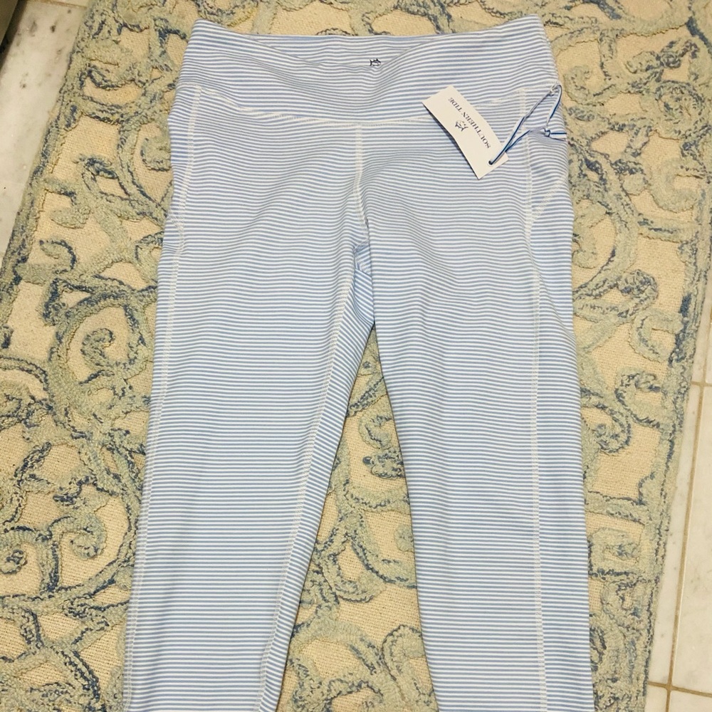 Southern Tide Blue and White leggings